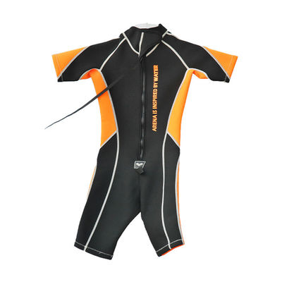 Kids’Shorty Wetsuit 3/2mm Neoprene Short-Sleeve Spring Suit Back Zip Junior Surfing Snorkeling Swim Lessons SUP